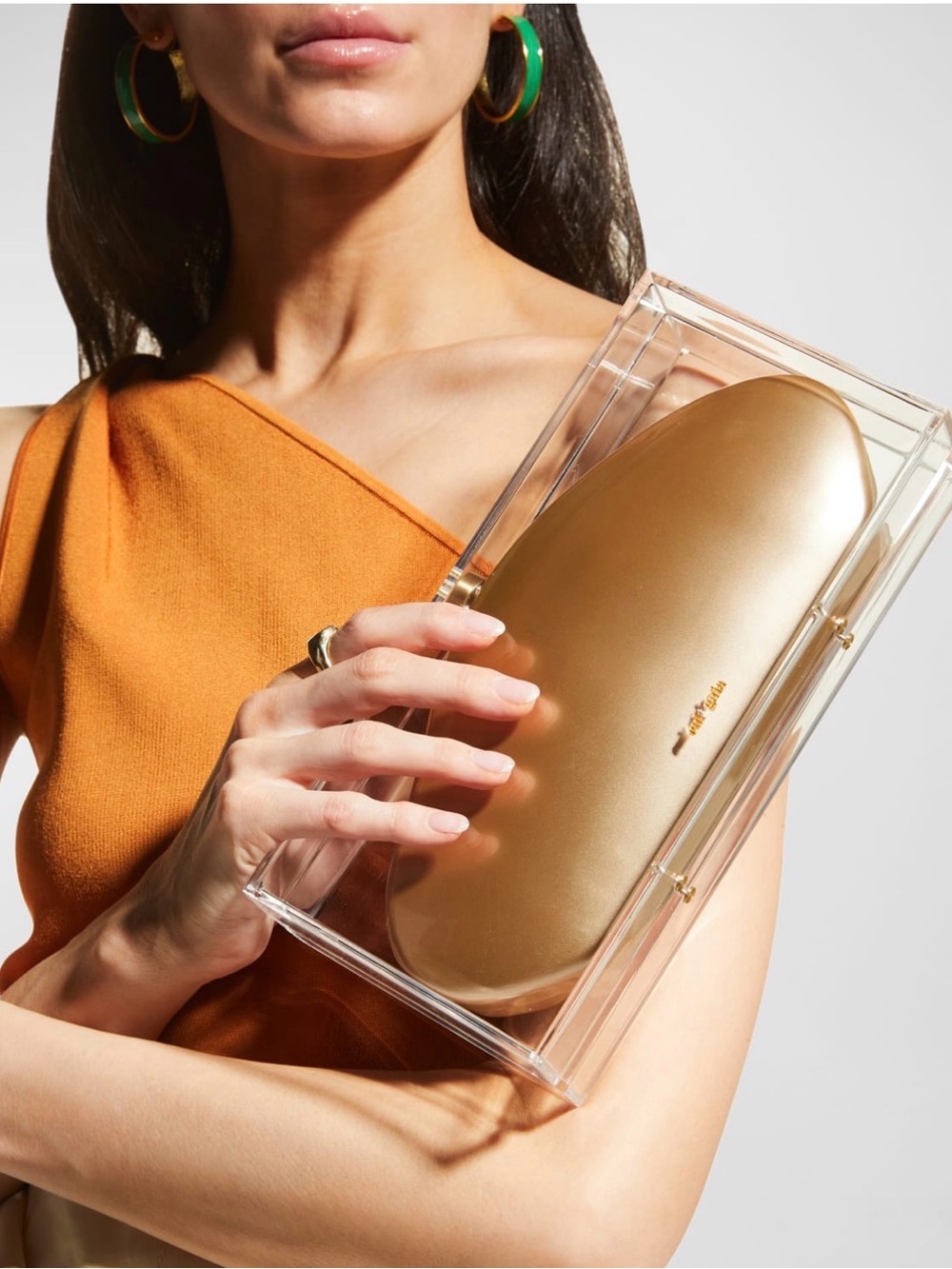 CULT GAIA  Annika Clear Acrylic Clutch Bag - Picture 2 of 10